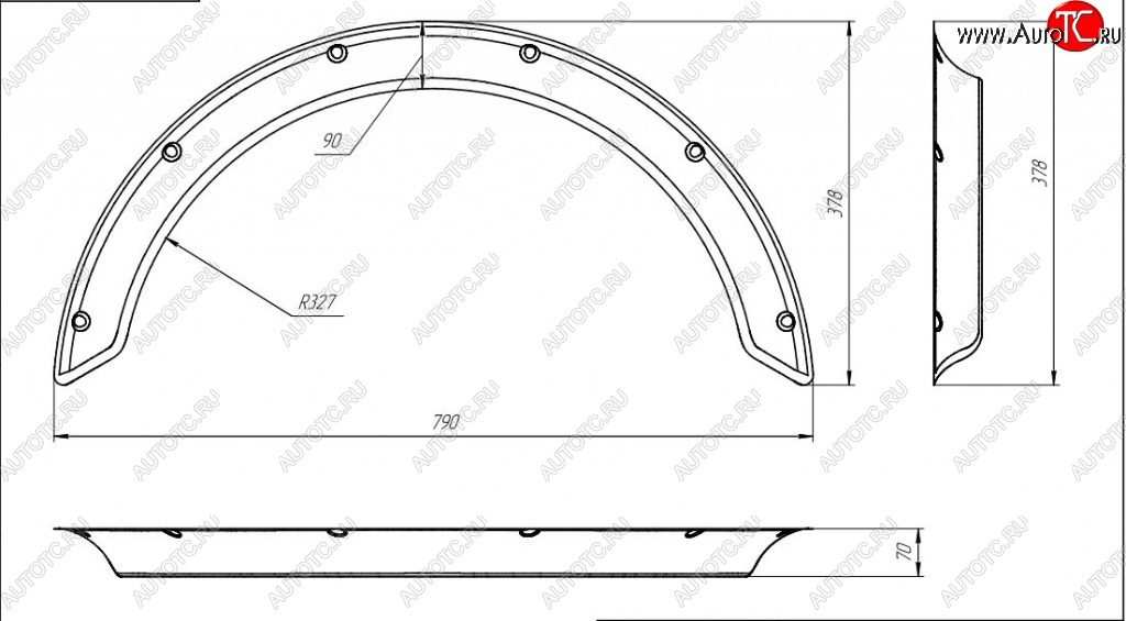 4 499 р. Универсальные арки New School (70 мм) Hyundai Accent седан ТагАЗ (2001-2012) (Шагрень: 4 шт)  с доставкой в г. Екатеринбург