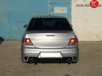 18 499 р. Задний бампер INGS Extreem  Mitsubishi Lancer  9 (2003-2009) 1-ый рестайлинг седан, 2-ой рестайлинг седан (Неокрашенный)  с доставкой в г. Екатеринбург. Увеличить фотографию 4