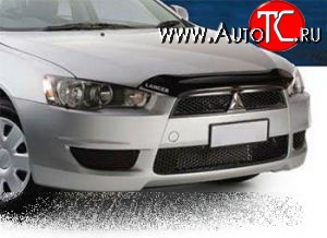 2 069 р. Дефлектор капота NovLine (короткий) Mitsubishi Lancer 10 хэтчбэк дорестайлинг (2007-2010)  с доставкой в г. Екатеринбург