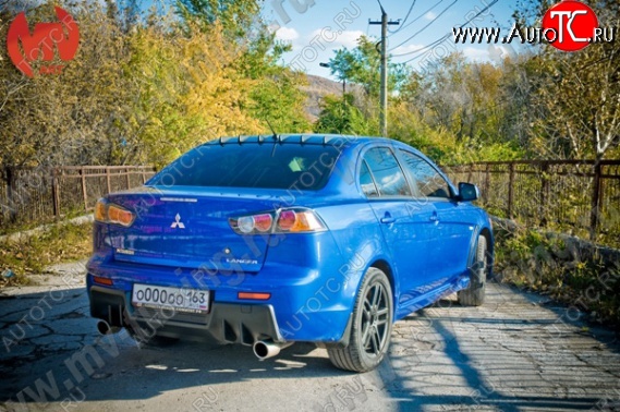 1 649 р. Козырёк на заднее стекло Zodiak Generator (6 зубьев) Mitsubishi Lancer 10 седан дорестайлинг (2007-2010) (Неокрашенный)  с доставкой в г. Екатеринбург