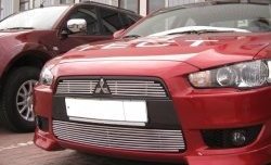 Декоративная вставка решетки радиатора Berkut Mitsubishi Lancer 10 хэтчбэк дорестайлинг (2007-2010)