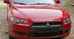 549 р. Реснички на фары RA Mitsubishi Lancer 10 хэтчбэк дорестайлинг (2007-2010) (Неокрашенные)  с доставкой в г. Екатеринбург. Увеличить фотографию 4