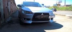 3 099 р. Клыки Evo на передний бампер автомобиля Mitsubishi Lancer 10 хэтчбэк дорестайлинг (2007-2010) (Неокрашенные)  с доставкой в г. Екатеринбург. Увеличить фотографию 6