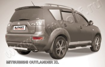 Защита заднего бампера из короткой трубы диаметром 57 мм Slitkoff Mitsubishi (Митсубиси) Outlander (Аутлэндэр)  XL (2005-2009) XL (CW)  дорестайлинг