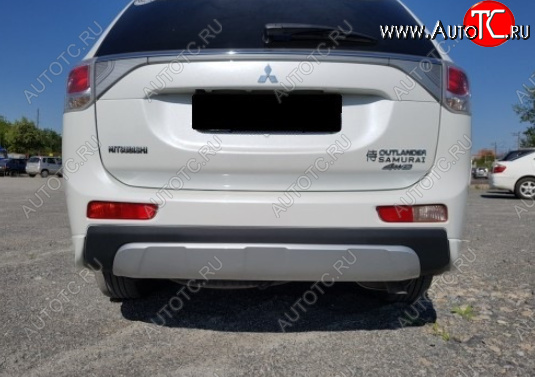 3 499 р. Диффузор заднего бампера BROOMER Design  Mitsubishi Outlander  GF (2012-2014) дорестайлинг (Неокрашенный)  с доставкой в г. Екатеринбург