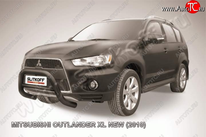 25 999 р. Кенгурятник d76 низкий Mitsubishi Outlander XL (CW)  рестайлинг (2010-2013) (Цвет: серебристый)  с доставкой в г. Екатеринбург