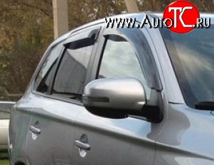 999 р. Комплект дефлекторов окон (ветровиков) 4 шт. Russtal Mitsubishi Outlander GF дорестайлинг (2012-2014)  с доставкой в г. Екатеринбург