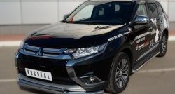 15 999 р. Одинарная защита переднего бампера диаметром 63 мм SLITKOFF Mitsubishi Outlander GF 2-ой рестайлинг (2015-2018)  с доставкой в г. Екатеринбург. Увеличить фотографию 3