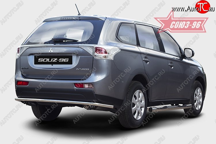 10 799 р. Защита заднего бампера Souz-96 Premium (d42) Mitsubishi Outlander GF дорестайлинг (2012-2014)  с доставкой в г. Екатеринбург