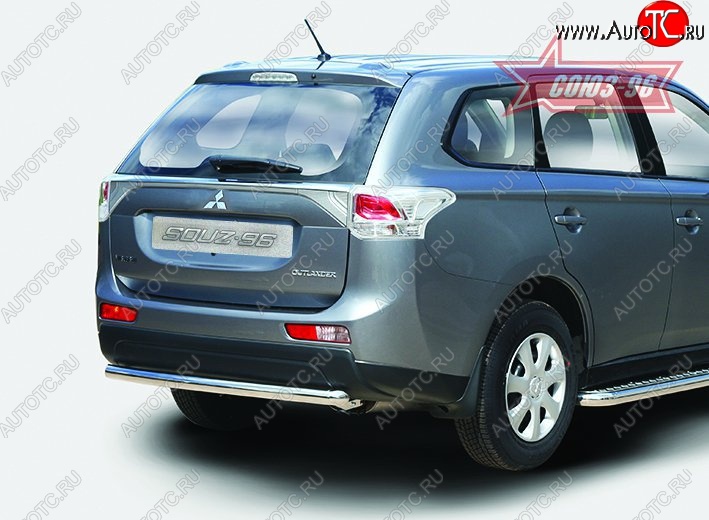 10 619 р. Одинарная защита заднего бампера d60 Souz-96 Mitsubishi Outlander GF дорестайлинг (2012-2014)  с доставкой в г. Екатеринбург