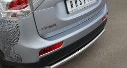 15 549 р. Одинарная защита заднего бампера из трубы диаметром 63 мм SLITKOFF Mitsubishi Outlander GF дорестайлинг (2012-2014)  с доставкой в г. Екатеринбург. Увеличить фотографию 2