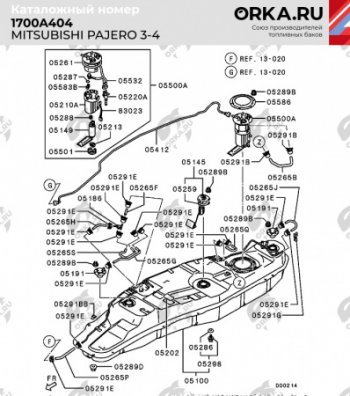 29 499 р. Бак топливный BAKPLAST (88 л., пластиковый / 3.4 дизель) Mitsubishi Pajero 4 V90 дорестайлинг (2006-2011)  с доставкой в г. Екатеринбург. Увеличить фотографию 2