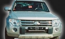 11 549 р. Накладка на передний бампер (Wagon) CT Mitsubishi Pajero 4 V80 дорестайлинг (2006-2011) (Неокрашенная)  с доставкой в г. Екатеринбург. Увеличить фотографию 2