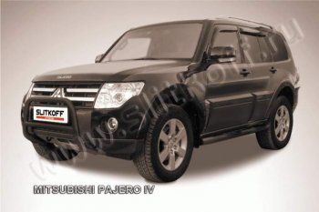 18 999 р. Кенгурятник d57 низкий  Mitsubishi Pajero ( 4 V90,  4 V80) (2006-2015) дорестайлинг, дорестайлинг, 1-ый рестайлинг, 3 дв. 1-ый рестайлинг (Цвет: серебристый)  с доставкой в г. Екатеринбург. Увеличить фотографию 1