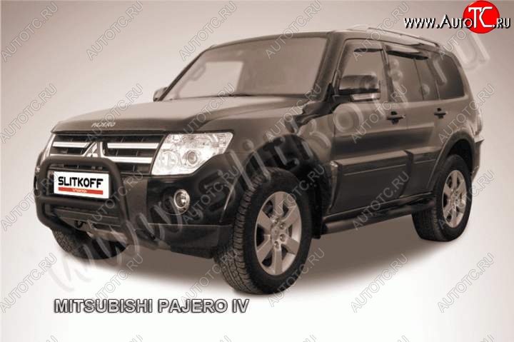 18 999 р. Кенгурятник d57 низкий  Mitsubishi Pajero ( 4 V90,  4 V80) (2006-2015) дорестайлинг, дорестайлинг, 1-ый рестайлинг, 3 дв. 1-ый рестайлинг (Цвет: серебристый)  с доставкой в г. Екатеринбург