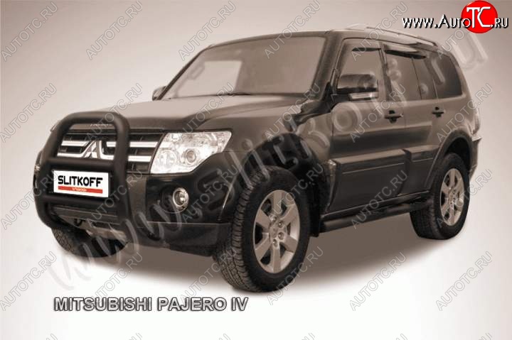 29 999 р. Кенгурятник d76 высокий Mitsubishi Pajero 4 V90 дорестайлинг (2006-2011) (Цвет: серебристый)  с доставкой в г. Екатеринбург