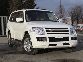 8 199 р. Решётка радиатора BROOMER Design Mitsubishi Pajero 4 V90 дорестайлинг (2006-2011) (Неокрашенная)  с доставкой в г. Екатеринбург. Увеличить фотографию 4