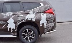 15 999 р. Защита заднего бампера (Ø76 мм уголки, нержавейка) Russtal Mitsubishi Pajero Sport QE дорестайлинг (2015-2021)  с доставкой в г. Екатеринбург. Увеличить фотографию 4