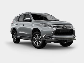 Защита переднего бампера (Ø63 мм с клыками) SLITKOFF Mitsubishi Pajero Sport QE дорестайлинг (2015-2021) ()