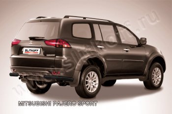 Защита заднего бампера (уголки, сталь окрашенная, Ø57 мм) Mitsubishi Pajero Sport PB дорестайлинг (2008-2013)