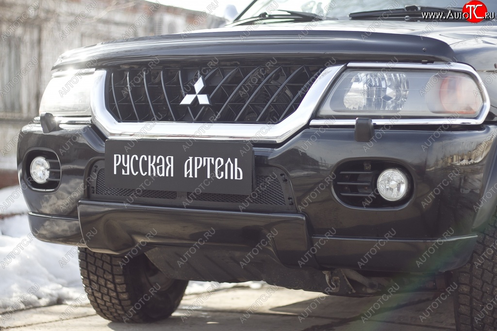 2 189 р. Защитная сетка решетки переднего бампера РА Mitsubishi Pajero Sport PA дорестайлинг (1996-2004)  с доставкой в г. Екатеринбург