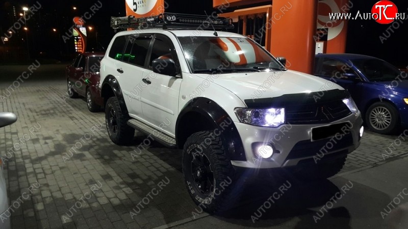 15 349 р. Накладки на колёсные арки BUSHWACKER Mitsubishi Pajero Sport PB дорестайлинг (2008-2013) (Неокрашенные)  с доставкой в г. Екатеринбург