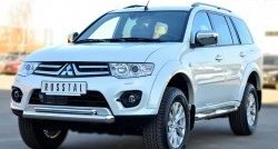 18 799 р. Защита переднего бампера (2 трубыØ76 и 42 мм, нержавейка) Russtal Mitsubishi Pajero Sport PB рестайлинг (2013-2017)  с доставкой в г. Екатеринбург. Увеличить фотографию 4