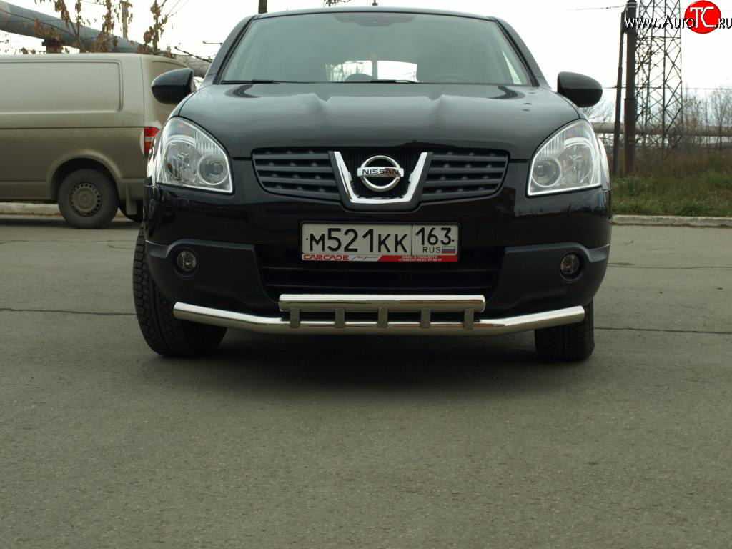 12 699 р. Защита переднего бампера 63,5 мм Nissan Qashqai 1 дорестайлинг (2007-2010)  с доставкой в г. Екатеринбург