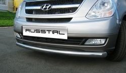 15 649 р. Одинарная защита переднего бампера Russtal 76 мм Hyundai Starex/Grand Starex/H1 TQ дорестайлинг (2007-2013)  с доставкой в г. Екатеринбург. Увеличить фотографию 4