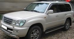 Защита порогов (Ø42 мм, нержавейка) Russtal Lexus LX470 J100 дорестайлинг (1998-2002)