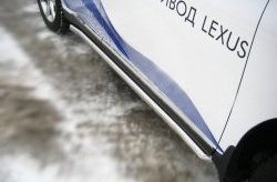 15 799 р. Защита порогов Russtal из круглой трубы диаметром 63 мм Lexus RX350 AL10 дорестайлинг (2008-2012)  с доставкой в г. Екатеринбург. Увеличить фотографию 2