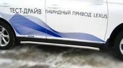 15 799 р. Защита порогов Russtal из круглой трубы диаметром 63 мм Lexus RX350 AL10 дорестайлинг (2008-2012)  с доставкой в г. Екатеринбург. Увеличить фотографию 3