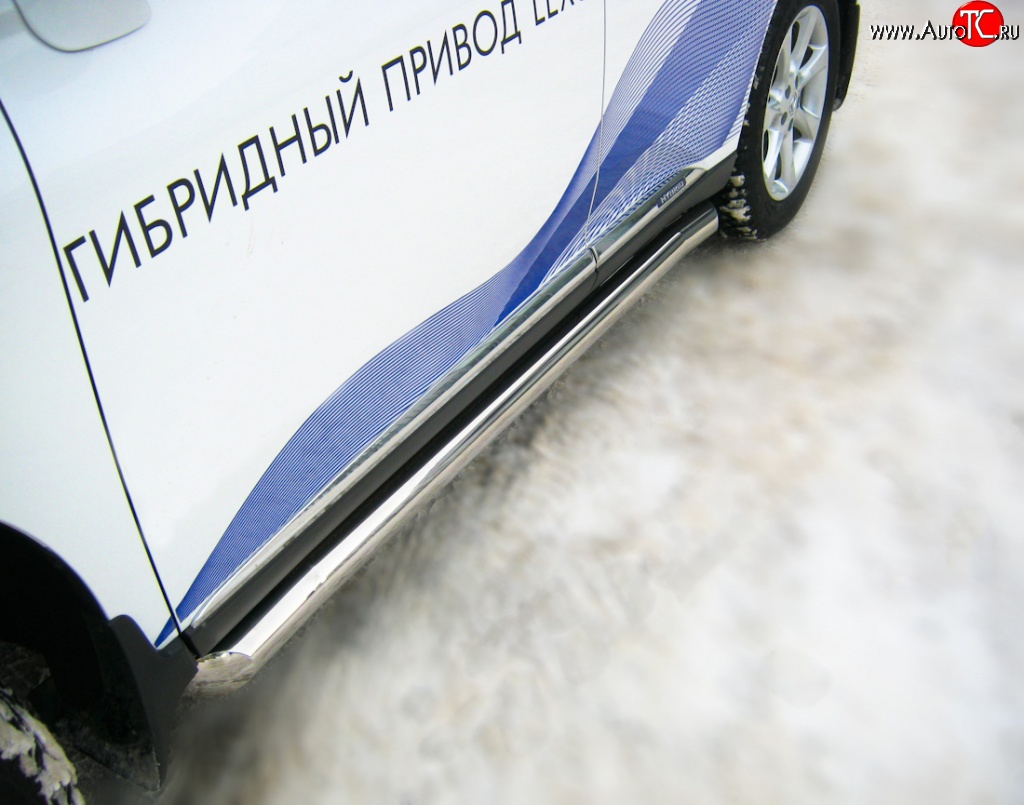 17 799 р. Защита порогов Russtal из круглой трубы диаметром 76 мм Lexus RX350 AL10 дорестайлинг (2008-2012)  с доставкой в г. Екатеринбург