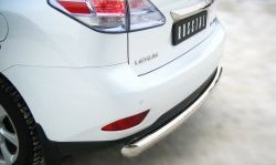 Защита заднего бампера (Ø76 мм, нержавейка) Russtal Lexus RX270 AL10 дорестайлинг (2010-2012)