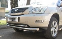 11 599 р. Защита переднего бампера (2 трубыØ63 и 42 мм, нержавейка) Russtal Lexus RX330 XU30 (2003-2006)  с доставкой в г. Екатеринбург. Увеличить фотографию 3