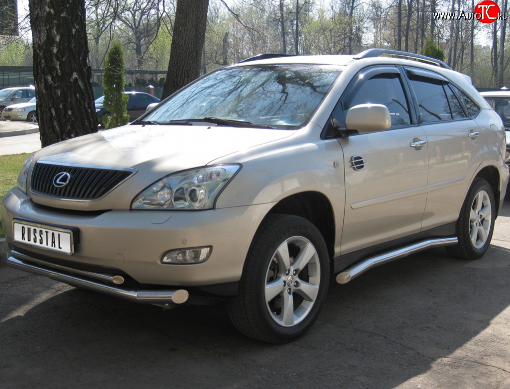 23 749 р. Защита порогов из труб d76 Russtal Lexus RX330 XU30 (2003-2006)  с доставкой в г. Екатеринбург