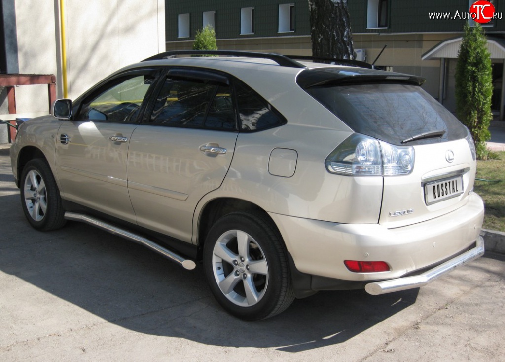 14 899 р. Защита заднего бампера (Ø63 мм, нержавейка) SLITKOFF Lexus RX330 XU30 (2003-2006)  с доставкой в г. Екатеринбург