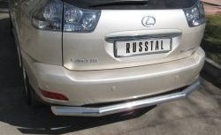 14 899 р. Защита заднего бампера (Ø63 мм, нержавейка) SLITKOFF Lexus RX330 XU30 (2003-2006)  с доставкой в г. Екатеринбург. Увеличить фотографию 2