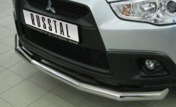 15 299 р. Одинарная защита переднего бампера SLITKOFF диаметром 63 мм Mitsubishi ASX дорестайлинг (2010-2012)  с доставкой в г. Екатеринбург. Увеличить фотографию 2