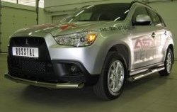 15 299 р. Одинарная защита переднего бампера SLITKOFF диаметром 63 мм Mitsubishi ASX дорестайлинг (2010-2012)  с доставкой в г. Екатеринбург. Увеличить фотографию 3