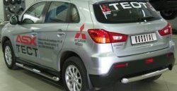 13 299 р. Защита заднего бампера (Ø63 мм, нержавейка) SLITKOFF Mitsubishi ASX дорестайлинг (2010-2012)  с доставкой в г. Екатеринбург. Увеличить фотографию 3