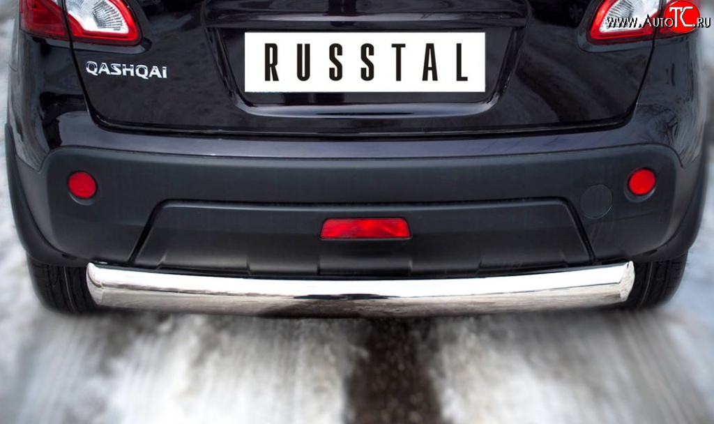 13 749 р. Защита заднего бампера (Ø76 мм, нержавейка) Russtal  Nissan Qashqai  1 (2010-2013) J10 рестайлинг  с доставкой в г. Екатеринбург