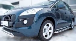 13 799 р. Защита переднего бампера (Ø 42 мм, нержавейка) Russtal Peugeot 3008 дорестайлинг (2009-2013)  с доставкой в г. Екатеринбург. Увеличить фотографию 3