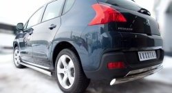 14 849 р. Защита порогов Russtal из круглой трубы диаметром 63 мм Peugeot 3008 рестайлинг (2013-2017) (Защита порогов с со скосами на торцах (вариант 1))  с доставкой в г. Екатеринбург. Увеличить фотографию 7