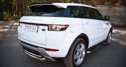 16 249 р. Защита заднего бампера (DYNAMIC, Ø76 и 42 мм, нержавейка) SLITKOFF Land Rover Range Rover Evoque 1 L538 дорестайлинг 5 дв. (2011-2015)  с доставкой в г. Екатеринбург. Увеличить фотографию 2