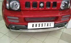 17 999 р. Защита переднего бампера (2 трубыØ63 и 42 мм, нержавейка) Russtal Suzuki Jimny JB23/JB43 дорестайлинг (1998-2001)  с доставкой в г. Екатеринбург. Увеличить фотографию 3