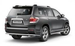 7 799 р. Защита порогов Petroil Tuning из круглой трубы диаметром 63 мм Toyota Highlander XU40 рестайлинг (2010-2013)  с доставкой в г. Екатеринбург. Увеличить фотографию 2