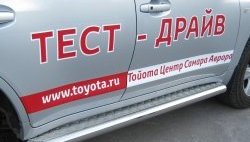 Широкая защита порогов SLITKOFF Toyota Land Cruiser 200 дорестайлинг (2007-2012)