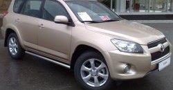 14 849 р. Защита порогов Russtal из круглой трубы диаметром 63 мм Toyota RAV4 XA30 5 дв. удлиненный 1-ый рестайлинг (2009-2010) (Защита порогов с со скосами на торцах (вариант 1))  с доставкой в г. Екатеринбург. Увеличить фотографию 1