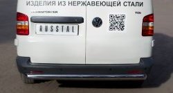 14 949 р. Защита заднего бампера (Ø63 мм, нержавейка) Russtal Volkswagen Transporter T5 дорестайлинг (2003-2009)  с доставкой в г. Екатеринбург. Увеличить фотографию 4